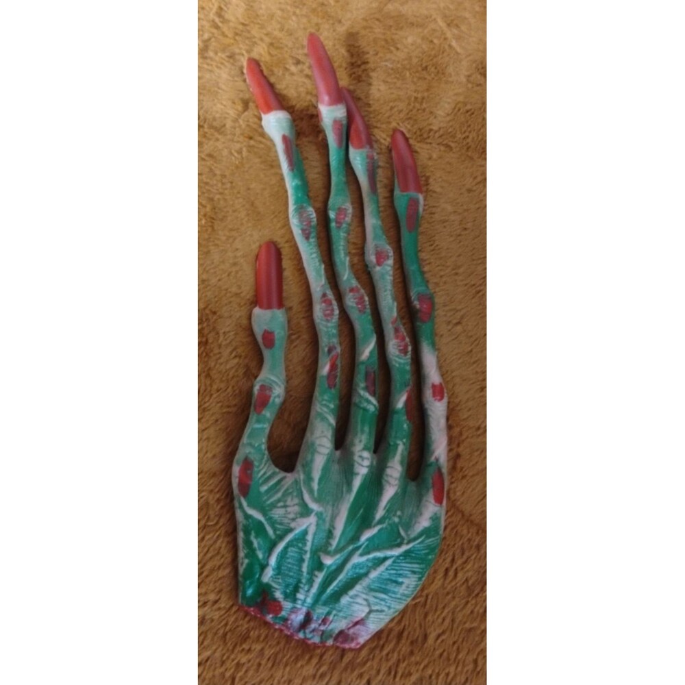 Rubber Witch Monster Hand Vintage Blood Nails Halloween